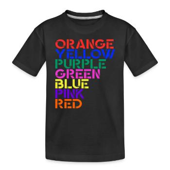 Farben Des Regenbogens - Lustiges ROYGBIV - Kinder Premium Bio T-Shirt - Schwarz - Vorne