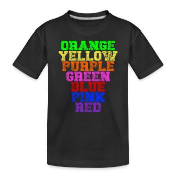 Farben Des Regenbogens - Lustiges ROYGBIV - Kinder Premium Bio T-Shirt - Schwarz - Vorne