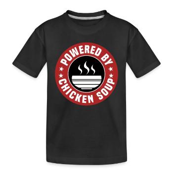 Powered By Chicken Soup - Kinder Premium Bio T-Shirt - Schwarz - Vorne