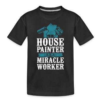 House Painter Decorator House - Kinder Premium Bio T-Shirt - Schwarz - Vorne