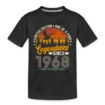 Né légendaire en 1968 - T-shirt bio Premium Enfant - noir - Devant