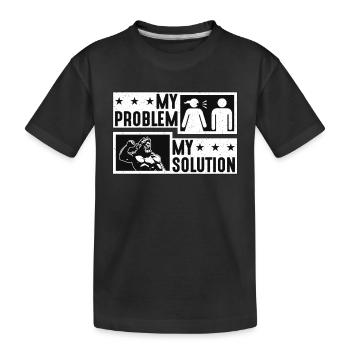 Amoureux de la mythologie grecque Mon problème Mon père pictogramme - T-shirt bio Premium Enfant - noir - Devant