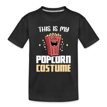 Popcorn Costume Popcorn Puffed Corn Popcorn Machine - Kids' Premium Organic T-Shirt - black - Front