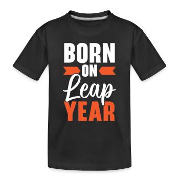 Happy Birthday Schaltjahr 29. Februar Schalttag - Kinder Premium Bio T-Shirt - Schwarz - Vorne