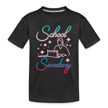 Secrétaire de l’école de filles - T-shirt bio Premium Enfant - noir - Devant
