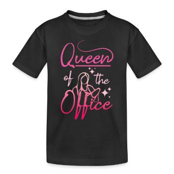 Secrétaire d’école Reine de l’office - T-shirt bio Premium Enfant - noir - Devant