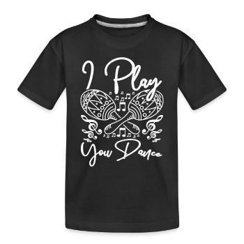 Je joue des maracas que tu danses - T-shirt bio Premium Enfant - noir - Devant