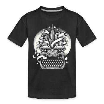 Poetry Slam Writer Poet Literature Slam Poetry Day - Kids' Premium Organic T-Shirt - black - Front