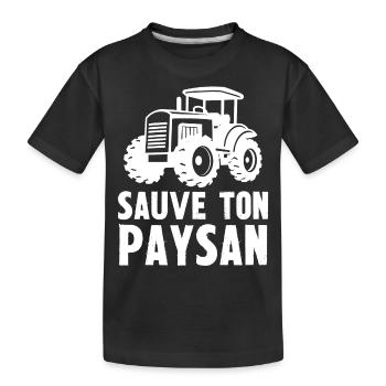 sauve ton paysan - T-shirt bio Premium Enfant - noir - Devant