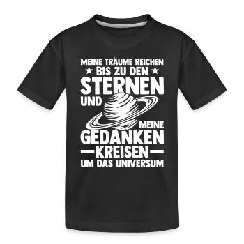 Astrology, Astrologer, Astronaut, Universe, Space - Kids' Premium Organic T-Shirt - black - Front