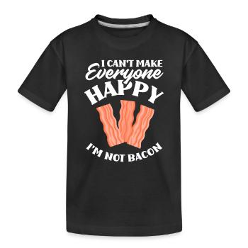 Bacon Happiness Meat - Kids' Premium Organic T-Shirt - black - Front