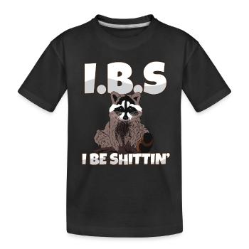 Sensibilisation au SCI raton laveur Je suis une blague sur les toilettes de Shittin - T-shirt bio Premium Enfant - noir - Devant