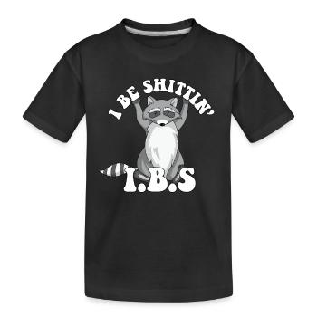 Sensibilisation au SCI raton laveur Je suis une blague sur les toilettes de Shittin - T-shirt bio Premium Enfant - noir - Devant