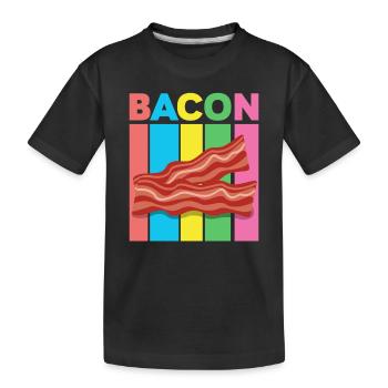 Retro Speck - Kinder Premium Bio T-Shirt - Schwarz - Vorne