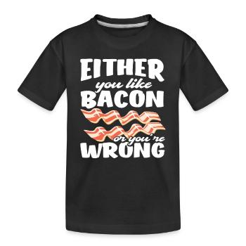 Bacon Bacon Amour Drôle Dire - T-shirt bio Premium Enfant - noir - Devant