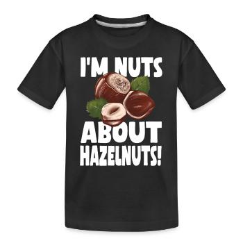 Lustiges Haselnuss Shirt - Kinder Premium Bio T-Shirt - Schwarz - Vorne