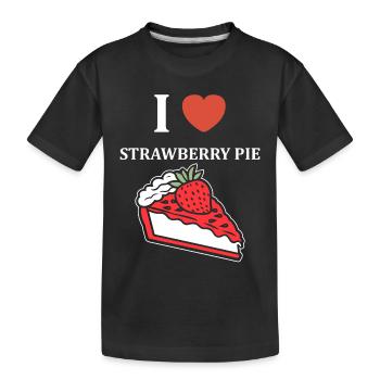 Tarte aux fraises - T-shirt bio Premium Enfant - noir - Devant