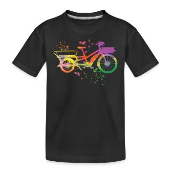 Heavy Duty Bike Cargo Bike Cargo Bike Cargo Bike - Kids' Premium Organic T-Shirt - black - Front