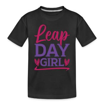 Happy Birthday Schaltjahr 29. Februar Schalttag - Kinder Premium Bio T-Shirt - Schwarz - Vorne