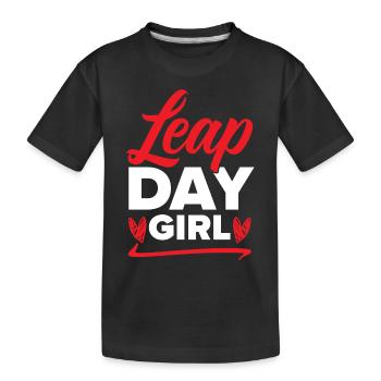 Happy Birthday Schaltjahr 29. Februar Schalttag - Kinder Premium Bio T-Shirt - Schwarz - Vorne