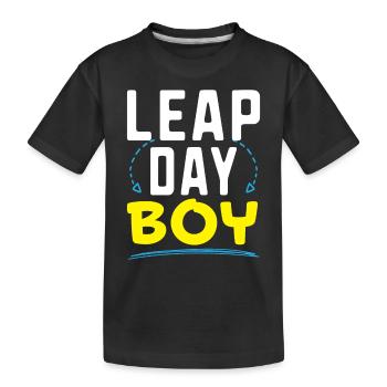 Happy Birthday Leap Year February 29 Leap Day - Kids' Premium Organic T-Shirt - black - Front