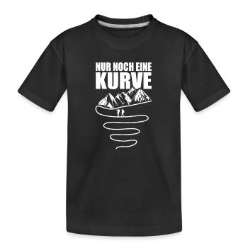 Nur noch eine Kurve - Kinder Premium Bio T-Shirt - Schwarz - Vorne