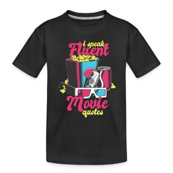 Je parle couramment des citations de films - Movie Quotes Lovers - T-shirt bio Premium Enfant - noir - Devant
