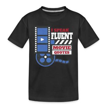 Je parle couramment des citations de films - Movie Quotes Lovers - T-shirt bio Premium Enfant - noir - Devant