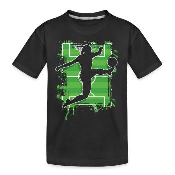 Soccer féminin Soccer féminin Football féminin Soccer féminin - T-shirt bio Premium Enfant - noir - Devant