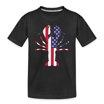 Crawfish USA - Kids' Premium Organic T-Shirt - black - Front