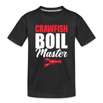 Crawfish Chef Gift - Kids' Premium Organic T-Shirt - black - Front