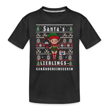 Ugly Christmas SANTA’S DARLING Nettoyant de bâtiment - T-shirt bio Premium Enfant - noir - Devant