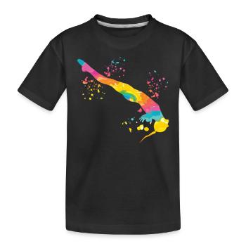 Plongée Plongée synchronisée - T-shirt bio Premium Enfant - noir - Devant