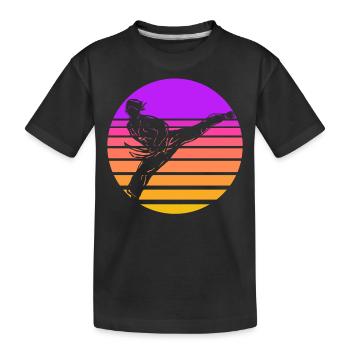 Taekwondo - Kinder Premium Bio T-Shirt - Schwarz - Vorne