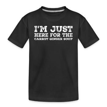 Soupe aux carottes et au gingembre - T-shirt bio Premium Enfant - noir - Devant