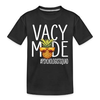 Psychologue Vacances Vacy Mode Psychologue Escouade - T-shirt bio Premium Enfant - noir - Devant