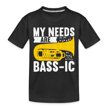 Tuba Tubist - Kids' Premium Organic T-Shirt - black - Front