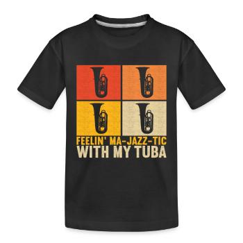Tuba Tubist - Kids' Premium Organic T-Shirt - black - Front
