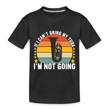 Tuba Tubist - Kids' Premium Organic T-Shirt - black - Front