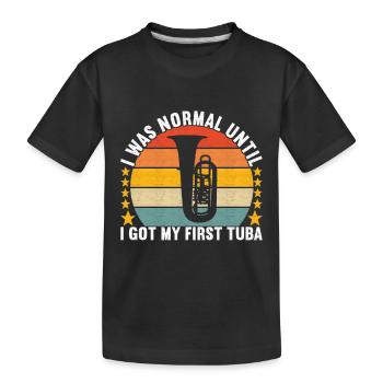 Tuba Tubist - Kids' Premium Organic T-Shirt - black - Front