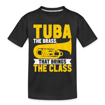Tuba Tubist - Kids' Premium Organic T-Shirt - black - Front
