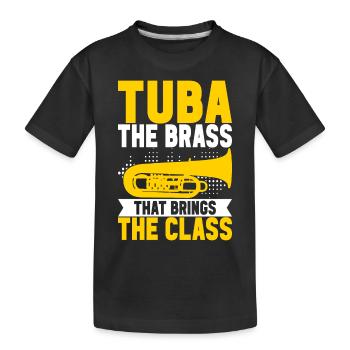Tuba Tubist - Kids' Premium Organic T-Shirt - black - Front