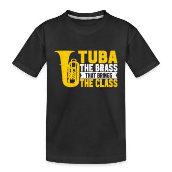 Tuba Tubist - Kids' Premium Organic T-Shirt - black - Front