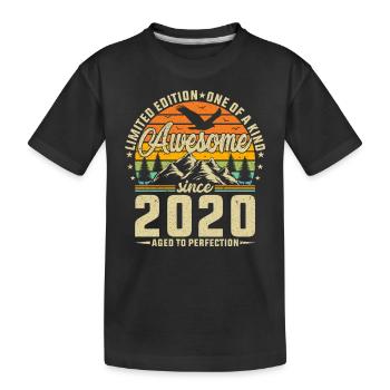 Inspirierendes 2020 Jahrgang Vintage Design - Kinder Premium Bio T-Shirt - Schwarz - Vorne