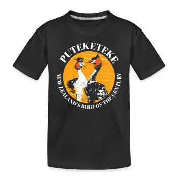 Puteketeke L’oiseau du siècle de Nouvelle-Zélande - T-shirt bio Premium Enfant - noir - Devant