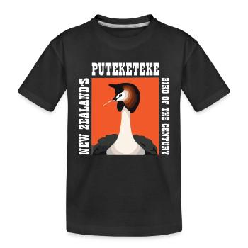 Puteketeke L’oiseau du siècle de Nouvelle-Zélande - T-shirt bio Premium Enfant - noir - Devant