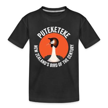 Puteketeke L’oiseau du siècle de Nouvelle-Zélande - T-shirt bio Premium Enfant - noir - Devant