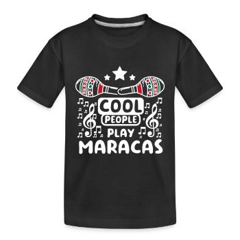 Des gens cool jouent aux maracas - T-shirt bio Premium Enfant - noir - Devant