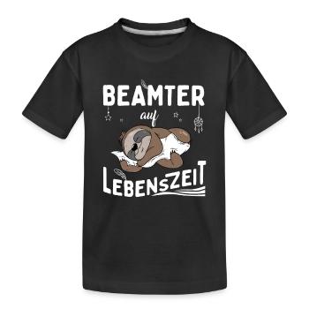 Fonctionnaire à vie - T-shirt bio Premium Enfant - noir - Devant