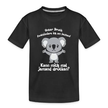 Je fonctionne mieux sous pression - T-shirt bio Premium Enfant - noir - Devant